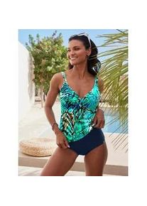 Tankini Gr. 44, Cup D, grün (smaragd-türkis-bedruckt) Damen Bikini-Sets