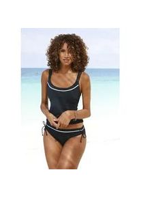 Bügel-Tankini-Top Vivance "Lorena" Gr. 38, Cup C, schwarz Damen Bikini-Oberteile mit kontrastfarbenem Piping und Shaping-Effekt