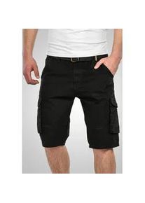 Cargoshorts Alessandro Salvarini "ASNico" Gr. W34, Normalgrößen, schwarz Herren Hosen inklusive passendem Gürtel