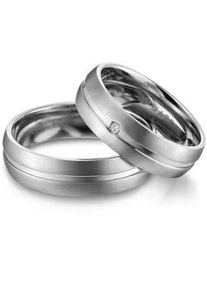 Trauring MARRYA "Titan Ringe Trauringe Eheringe Partnerringe" Fingerringe Gr. 54, Titan, silberfarben (herren ring, silber) Damen