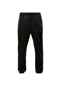 Stoffhose Southpole "Southpole Herren Southpole AOP Velour Pants" Gr. L, US-Größen, schwarz Herren Hosen