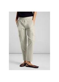 Cargohose Street One Gr. 40, Länge 28, grau (dolomite stone) Damen Hosen softer Materialmix