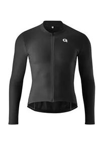 Radtrikot Gonso "SITIVO TRIKOT LONGSLEEVE M" Gr. XL, schwarz Herren Trikots Fahrradtrikot langarm, Full-Zip Trikot, Tight Fit