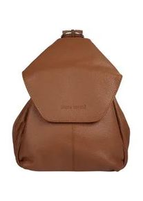 Cityrucksack Bruno Banani Gr. B/H/T: 20cm x 27cm x 12cm, braun Rucksäcke echt Leder