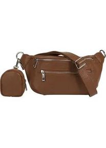 Gürteltasche Samantha Look Gr. B/H/T: 27cm x 16cm x 5cm onesize, braun (cognac) Damen Taschen echt Leder, Made in Italy