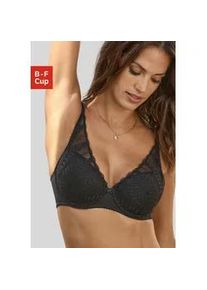 Schalen-BH Lascana "Amira" Gr. 90, Cup B, schwarz Damen BHs mit Spacer-Schalen und modischem High-Apex Schnitt, Dessous