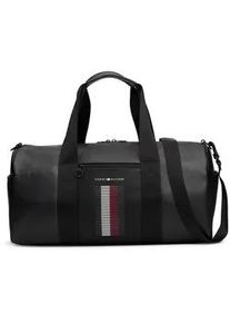 Weekender Tommy Hilfiger "Men TH FOUNDATION PIQUE DUFFLE Weekender" Gr. B/H/T: 52cm x 27cm x 27cm, schwarz Damen Taschen Reisetasche