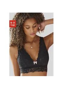 Soft-BH Nuance Gr. 90, Cup D, schwarz Damen BHs in langer Form, ohne Bügel, sexy Dessous