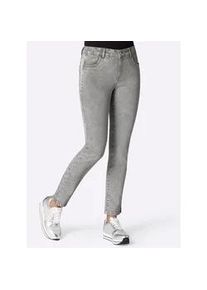 Stretch-Jeans Ambria Gr. 25, Kurzgrößen, grau (grau, denim) Damen Jeans