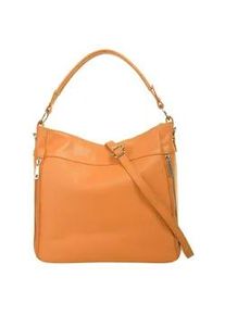 Henkeltasche CLUTY Gr. B/H/T: 35cm x 27cm x 9cm onesize, orange Damen Taschen echt Leder, Made in Italy