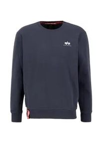 Sweater Alpha Industries "Alpha Industries Men - Sweatshirts Basic Small Logo" Gr. M, blau (navy) Herren Sweatshirts