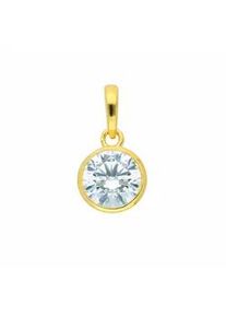 Ketten-Anhänger ADELIA ́S "Damen Goldschmuck 333 Gold Anhänger mit Zirkonia Ø 9,5 mm" Schmuckanhänger Gr. mit Zirkonia, Gelbgold 333, goldfarben (gold) Damen 333 Gold mit Zirkonia Goldschmuck für