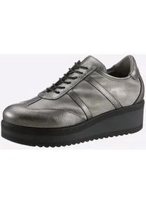 Schnürschuh Heine Gr. 41, grau Damen Schuhe