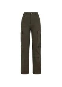 Stoffhose Urban Classics "Urban Classics Ladies Loose Utility Stretch Twill Pants" Gr. 29, Normalgrößen, grün (schwarzolive) Damen Hosen