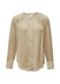 Satinbluse s.Oliver BLACK LABEL Gr. 40, beige Damen Blusen in Satin Optik