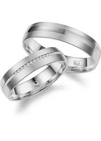 Verlobungsring MARRYA "Edelstahl Ringe Trauringe Eheringe Partnerringe" Fingerringe Gr. 74, Edelstahl, silberfarben (herren ring, silber) Damen