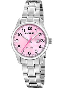 Calypso Watches Damen Quarzuhr "Basic", silber, Armbanduhren, Armbanduhr, Damenuhr, Edelstahlarmband, analog, Tag