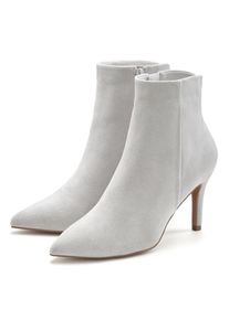 Lascana Damen High-Heel-Stiefelette, Gr. 35, grau, Obermaterial: 100% Textilmaterial. Futter: 100% Textilmaterial. Decksohle: 100% Lederimitat.