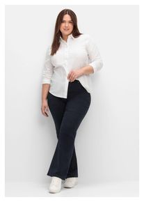 sheego Damen Stretch-Hose "Große Größen", blau, casual, Gr. 40, unifarben, Obermaterial: 98% Baumwolle, 2% Elasthan;Futter-Einsatz: 88% Polyamid, 12%