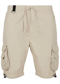 Urban Classics Herren Stoffhose "Urban Classics Herren Double Pocket Cargo Shorts", grau, Gr. XL, unifarben, 100% Baumwolle, Hosen