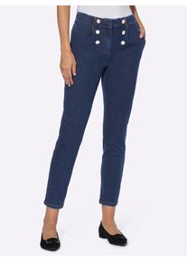 Heine Damen 7/8-Jeans, blau, Gr. 38, unifarben, 99% Baumwolle, 1% Elasthan, Jeans