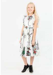 Gulliver Damen A-Linien-Kleid, bunt, casual, Gr. 134, bedruckt, geblümt, mehrfarbig, 100% Baumwolle, Kleider, mit modischem Muster