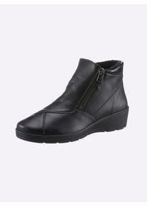 CLASSIC Damen Stiefelette, Gr. 39, schwarz, Glattleder, Lackleder, feminin, Schuhe