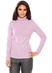 Heine Damen Rollkragenpullover "Rollkragen-Pullover", rosa, Gr. 42, unifarben, 45% Viskose, 27% Baumwolle, 25% Polyamid, 3% Kaschmir, Pullover