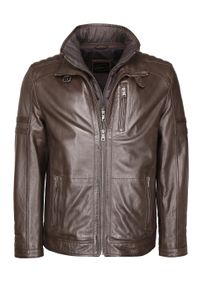 JCC Herren Bikerjacke "63535", braun, Gr. 50, Oberstoff: 100% Lammleder / Innenmaterial: 100% Polyester / Ärmelfutter: 100% Polyester, Jacken