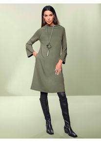 Heine Damen Jerseykleid "Jersey-Kleid", grün, Gr. 44, unifarben, 70% Viskose, 25% Polyamid, 5% Elasthan, Kleider