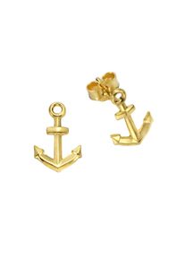 Vivance Damen Paar Ohrstecker "925-Sterling Silber vergoldet", ONE-SIZE, Silber 925 (Sterlingsilber), gelb, Silber 925 (Sterlingsilber), Ohrringe
