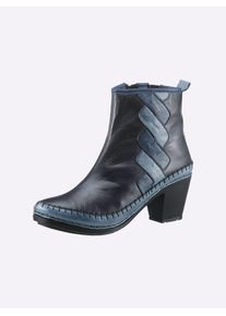 Gemini Damen Stiefelette, Gr. 42, blau, Glattleder, feminin, Schuhe