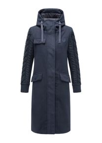 Navahoo Damen Kurzmantel "Knit Babe 14", blau, modisch, Gr. L, Obermaterial: 95% Polyester, 3% Viskose, 2% Modacryl, Innenfutter: 100% Polyester,