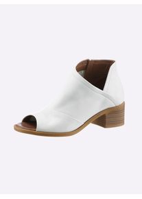 Andrea Conti Damen Sandalette, Gr. 40, weiß, Leder, Glattleder, modisch, Schuhe