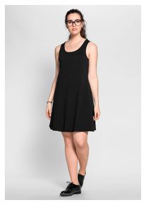 sheego Damen Jerseykleid "Große Größen", schwarz, casual, Gr. 56, unifarben, Obermaterial: 95% Baumwolle, 5% Elasthan, Kleider, mit breiten Trägern