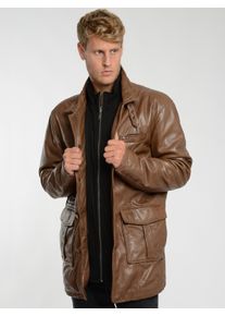 JCC Herren Lederjacke "3102236", braun, Gr. 50, Oberstoff: 100% Lammleder / Innenfutter oben: 100% Polyester / Innenfutter unten: 100% Baumwolle /