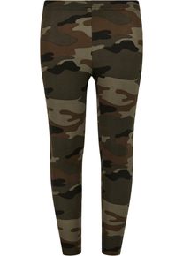 Urban Classics Mädchen Leggings "Urban Classics Damen Girls Camo Leggings", grün, Gr. 158, 91% Polyester, 9% Elasthan, Hosen