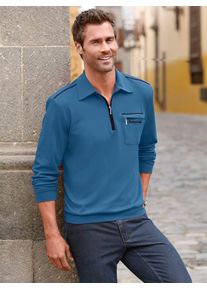 Catamaran Herren Poloshirt "Langarm-Poloshirt", blau, Gr. 44, unifarben, 100% Baumwolle, Shirts
