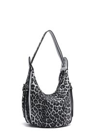 Damen Schultertasche "Leo", Collezione Alessandro, braun, Lederimitat, Taschen, mit Leo Muster in schwarz-weiß