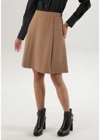 Damen Jerseyrock, braun, feminin, Gr. 44, Aniston SELECTED, unifarben, Jersey, Obermaterial: 60% Polyester, 35% Viskose, 5% Elasthan, Röcke, mit
