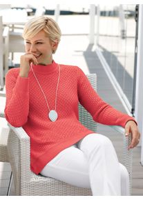 Classic Basics Damen Stehkragenpullover "Pullover", orange, Gr. 38, unifarben, 100% Polyacryl, Pullover