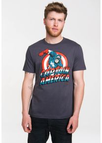 logoshirt Herren T-Shirt "Marvel Comics", blau, casual, Gr. XXL, bedruckt, 100% Baumwolle, Shirts, mit lizenzierten Originaldesign