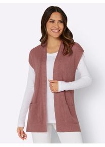 Classic Basics Damen Strickweste, rot, Gr. 38, unifarben, 100% Polyacryl, Westen