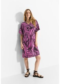 Cecil Damen Sommerkleid, rot, casual, Gr. L, bedruckt, Stoff, 100% Viskose, Kleider, aus Viskose