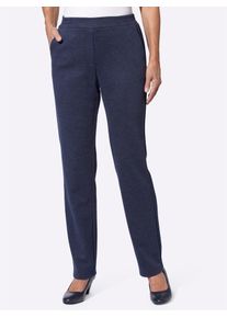 Classic Basics Damen Schlupfhose, blau, Gr. 20, meliert, 83% Polyester, 15% Viskose, 2% Elasthan, Hosen