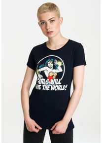 logoshirt Damen T-Shirt "Wonder Woman", bunt, casual, Gr. S, bedruckt, mehrfarbig, 100% Baumwolle, Shirts, mit tollem Statement-Print