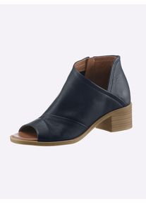 Andrea Conti Damen Sandalette, Gr. 40, blau, Leder, Glattleder, modisch, Schuhe