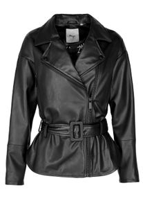 Maze Damen Lederjacke "42021154", schwarz, Gr. M, Obermaterial: 100% Lammleder / Innenfutter: 100% Polyester/ Ärmelfutter: 100% Polyester, Jacken