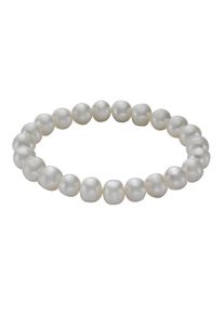 ZEEme Damen Armband "Süßwasserzuchtperlen weiß 8-8,5mm", 18cm, Metallmix, weiß, Metallmix, Armbänder