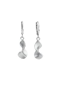 Celesta Damen Paar Ohrhänger "925 Silber mattiert und diamantiert", ONE-SIZE, Silber 925 (Sterlingsilber), silber, Silber 925 (Sterlingsilber),